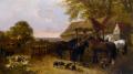 Village life - The Stable Yard  :: John Frederick Herring, Jnr.