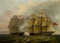 Sea landscapes with ships - The Battle Between Chesapeake and the Shannon :: Charles Brooking