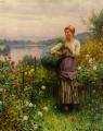 Summer landscapes and gardens - The Rose Garden :: Daniel Ridgway Knight