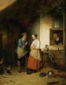 Romantic scenes in art and painting - The Courtship :: Adrien Ferdinand De Braekeleer