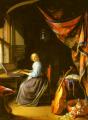 Rich interiors - A Woman playing a Clavichord :: Gerrit Dou