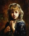 Portraits of young girls in art and painting - A Young Beauty :: Alexei Alexeivich Harlamoff