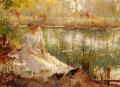 Summer landscapes and gardens - A Beauty By A River :: Charles James Theriat