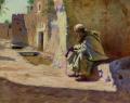 scenes of Oriental life (Orientalism) in art and painting - In the Shade, Biskra :: Charles James Theriat