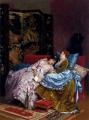 Interiors in art and painting - An Afternoon Idyll :: Auguste Toulmouche
