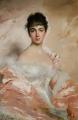7 female portraits ( the end of 19 centuries ) in art and painting - Woman in pink :: Charles Chaplin