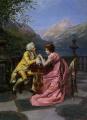 Romantic scenes in art and painting - The Proposal :: Francois Brunery 