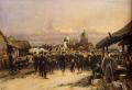 History painting - Chorus Of The Fourth Infantry Battalion At Tsarskoe Selo :: Jean Baptiste Edouard Detaille