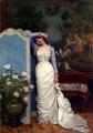 Romantic scenes in art and painting - Young Woman In An Interior :: Auguste Toulmouche 