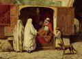 scenes of Oriental life (Orientalism) in art and painting -  The Rug Merchant  :: Addison Thomas Millar 
