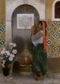 Arab women (Harem Life scenes) in art  and painting - Algerian Girl Beside a Fountain :: Frantz Charlet