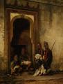 scenes of Oriental life (Orientalism) in art and painting - Bazouks in a Doorway :: Stanislaus von Chlebowski