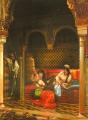 Arab women (Harem Life scenes) in art  and painting - The eavesdropper :: Edouard Frederic Wilhelm Richter