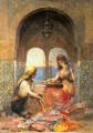 Arab women (Harem Life scenes) in art  and painting - The Final Decision :: Edouard Frederic Wilhelm Richter
