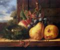 Still-lives with fruit - Still life with a birds nest and fruit :: Edward Ladell