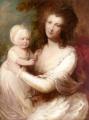Woman and child in painting and art - Portrait of Lady Baillie :: Gainsborough Dupont 