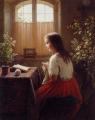 Young beauties portraits in art and painting - An Afternoons Amusements :: Johann Georg Meyer von Bremen