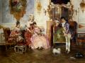 Romantic scenes in art and painting - The Suitors :: Leopold Schmutzler