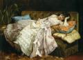 7 female portraits ( the end of 19 centuries ) in art and painting - Dolce far niente :: Auguste Toulmouche