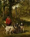 Hunting scenes - A Huntmaster on a Forest Trail :: Charles Olivier De Penne