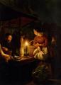 Interiors in art and painting - The Candlelit Market  :: Petrus Van Schendel
