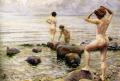 Nu in art and painting - Girls are bathing :: Paul Gustave Fischer