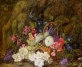flowers in painting - Still life with a basket of flowers :: Vincent Clare