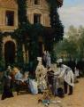 Street and market genre scenes - Crepe Maker :: Louis Robert Carrier-Belleuse