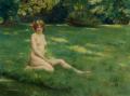 Nu in art and painting - A naked on the lawn :: Julius LeBlanc Stewart
