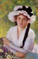 Young beauties portraits in art and painting - In The Garden :: Albert Lynch 