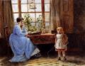 Woman and child in painting and art - A Mother And Child In An Interior :: George Goodwin Kilburne