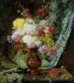 flowers in painting - Still Life with Daises in Japanese Vase :: Olaf August Hermansen