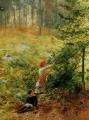 Children's portrait in art and painting - Picking Berries in the Woods :: Robert Ponsonby Staples