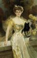 8 female portraits hall - Portrait of Mrs Meunier :: Francois Flameng