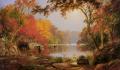 River landscapes -  River Landscape in Autumn :: Jasper Francis Cropsey