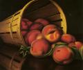 Still-lives with fruit - Basket of Peaches :: Levi Wells Prentice