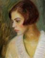 8 female portraits hall - Head of a French Girl :: William Glackens