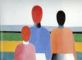 8 female portraits hall - Three Woman Figures :: Kazimir Malevich