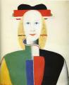 8 female portraits hall - Girl with a Comb in Her Hair :: Kazimir Malevich