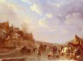 Holland and Dutch - A Winter Scene In Holland :: Andries Vermeulen