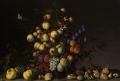 Still-lives with fruit - Various Fruit in a Vase with Insects and a Lizard :: Balthasar Van Der Ast