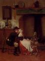 Romantic scenes in art and painting - Spinning A Yarn :: Ch. Van Wyngaert